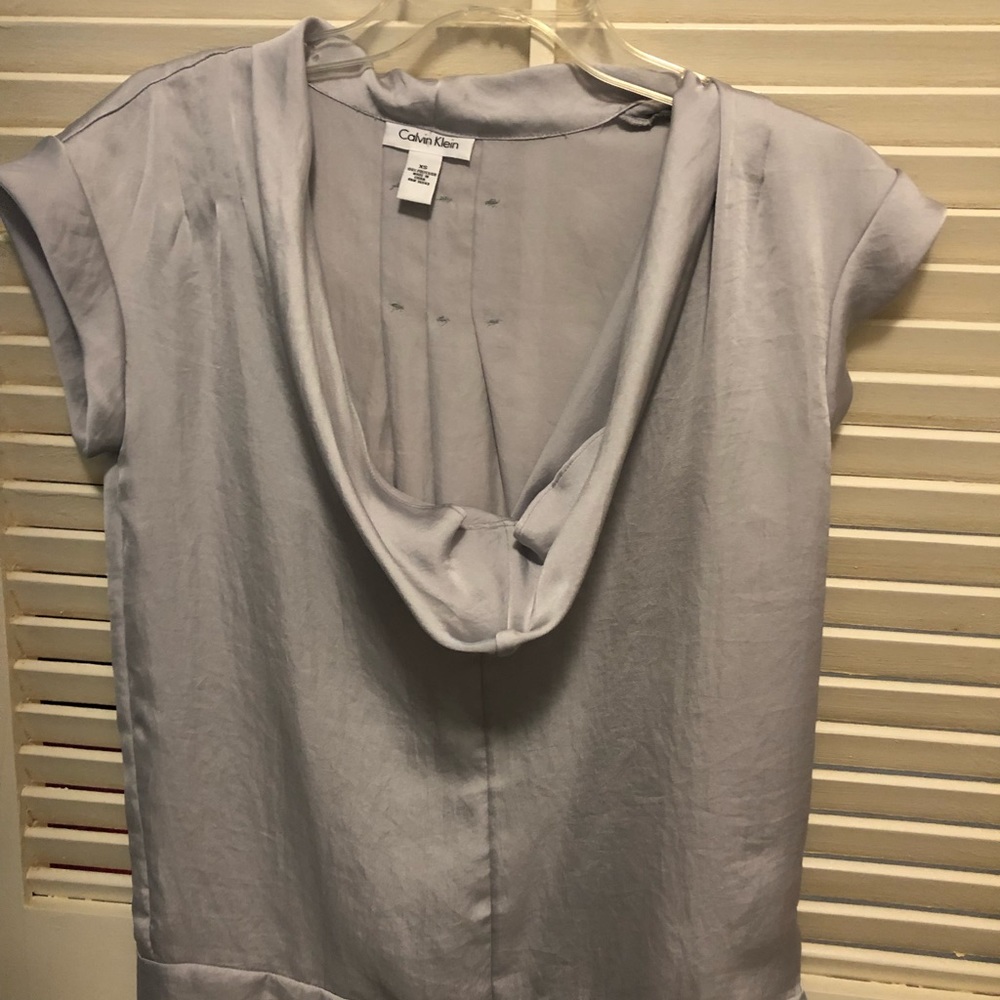 Calvin Klein silver blouse
